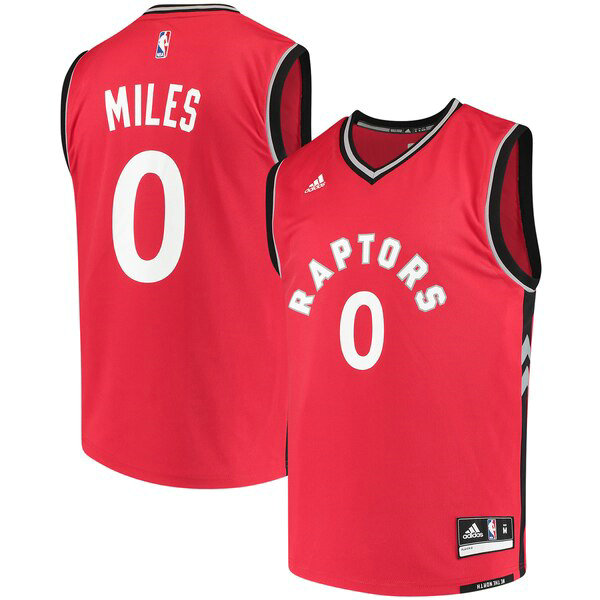 Maillot nba Toronto Raptors adidas Road Réplique Homme CJ Miles 0 Rouge